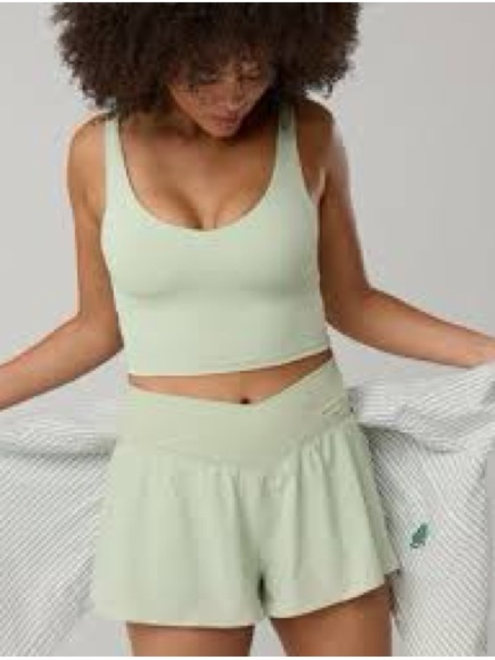 NWOT Aerie Mint Green workout set- small